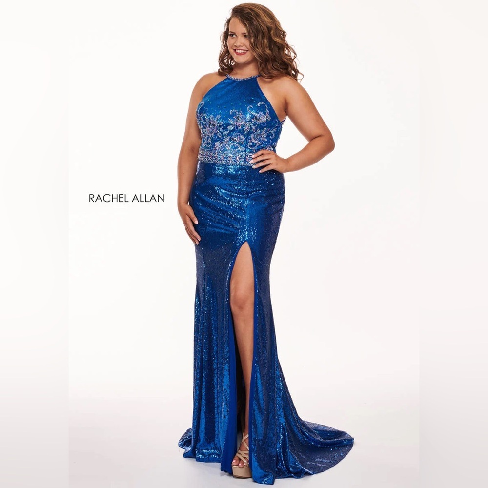 Rachel Allan Royal Blue Embellished Dress